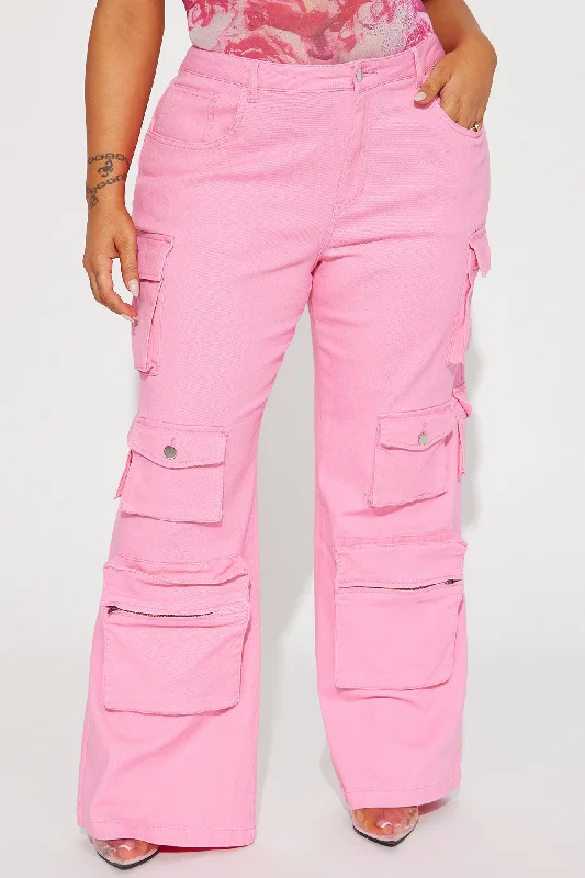 Elliana Cargo Pant - Pink