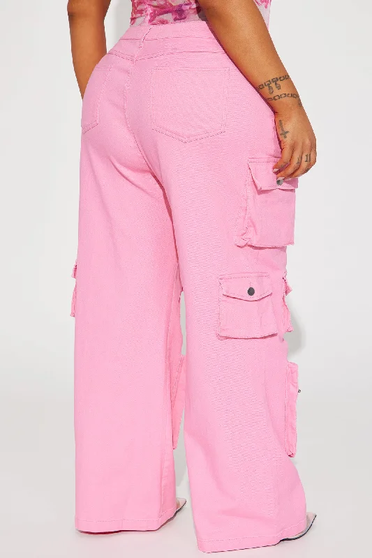 Elliana Cargo Pant - Pink