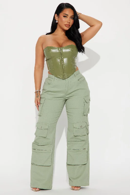 Elliana Cargo Pant - Sage