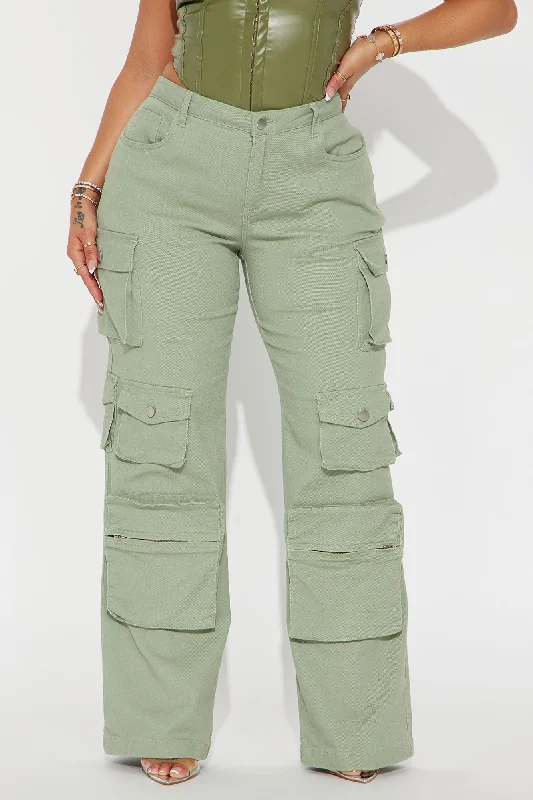 Elliana Cargo Pant - Sage