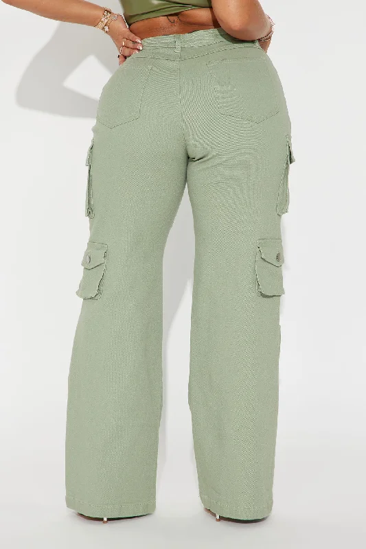 Elliana Cargo Pant - Sage