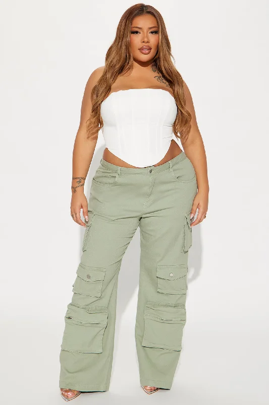 Elliana Cargo Pant - Sage