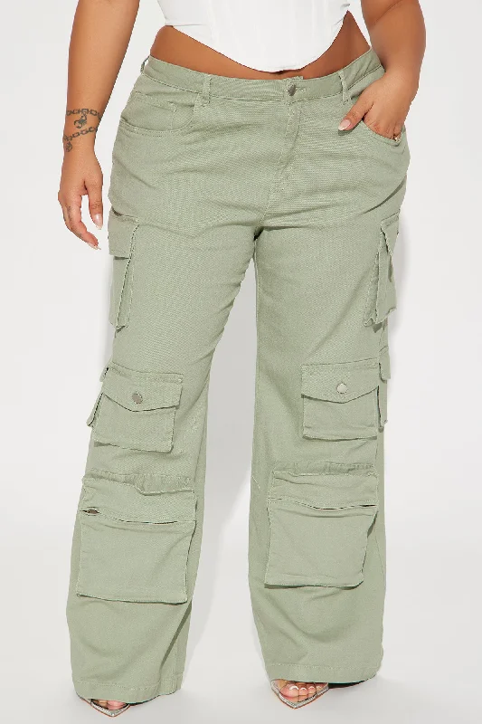 Elliana Cargo Pant - Sage