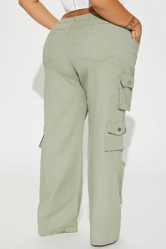 Elliana Cargo Pant - Sage