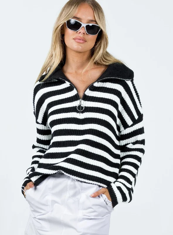 Elowra Sweater Black/White