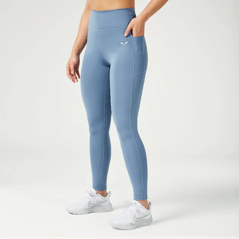 Essential High Waisted Leggings 27"" - Coronet Blue