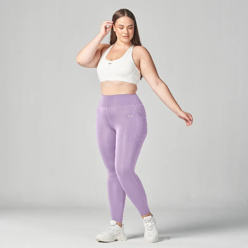 Essential High Waisted Leggings 27""  - Purple Rose