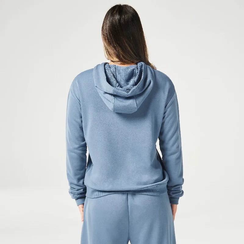 Essential Zip Up Hoodie - Coronet Blue