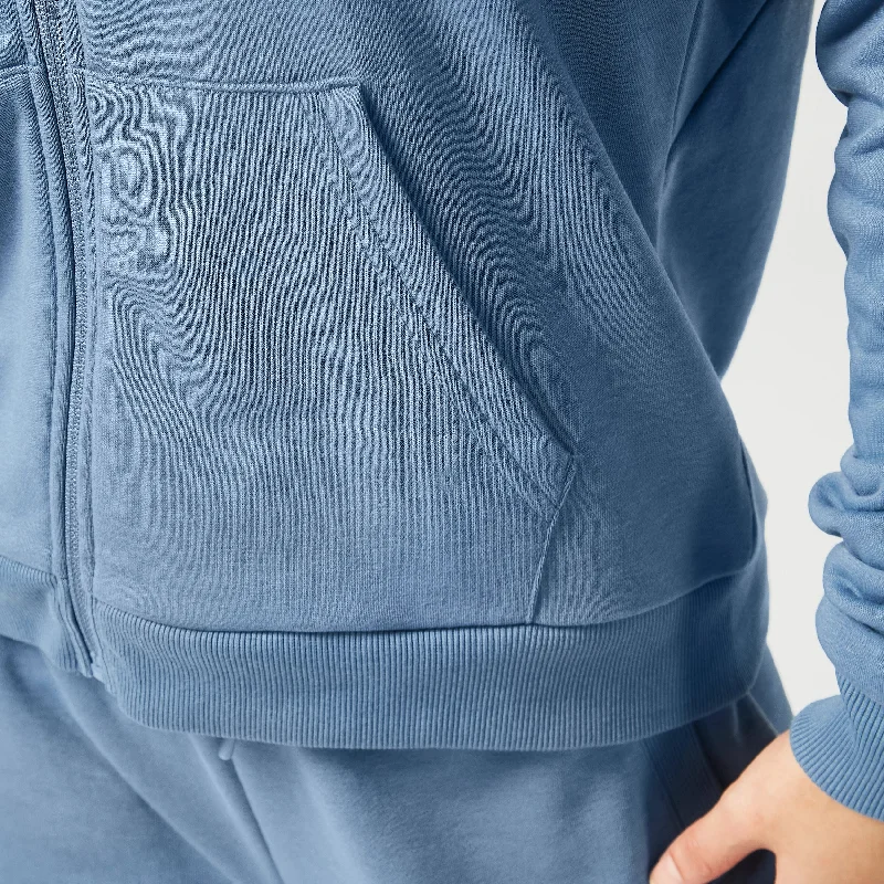 Essential Zip Up Hoodie - Coronet Blue