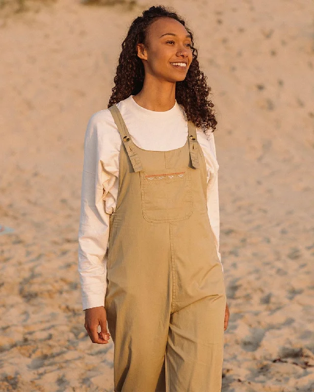 Faye Organic Cotton Overalls - Biscuit