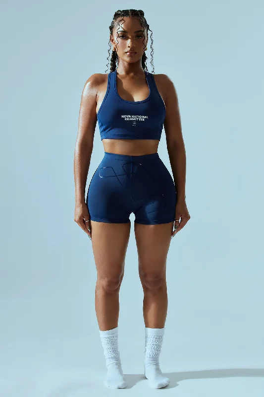 FN Paris Racerback Sports Bra - Navy