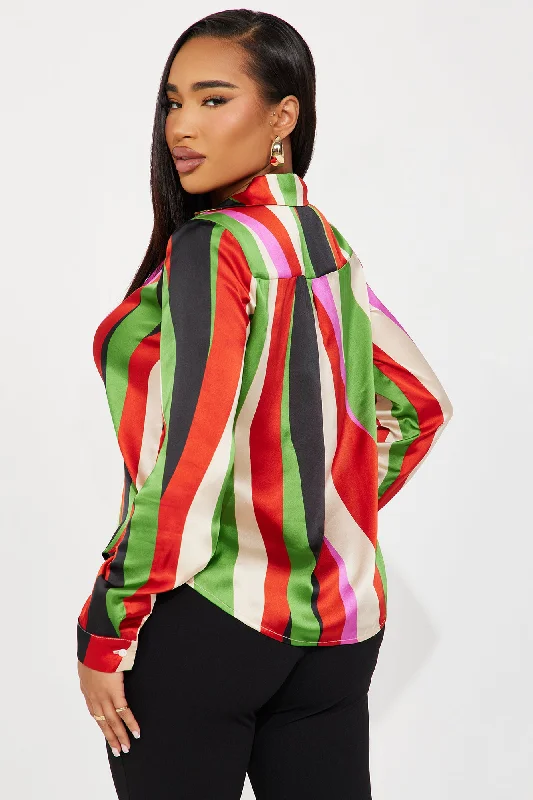 French Quarter Satin Shirt - Multi Color