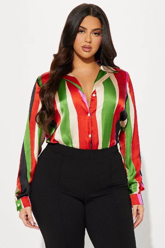 French Quarter Satin Shirt - Multi Color