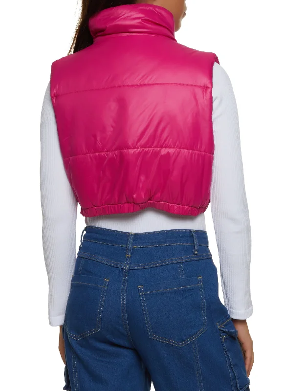 Cropped Puffer Vest