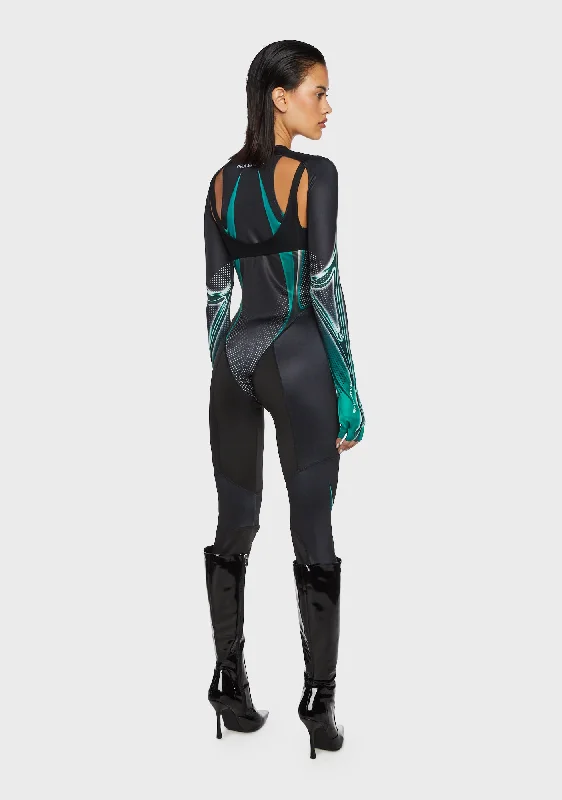 Full Racer Jumpsuit With Detachable Sleeves