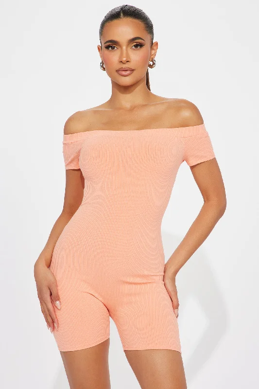 Gabby Snatched Romper - Coral