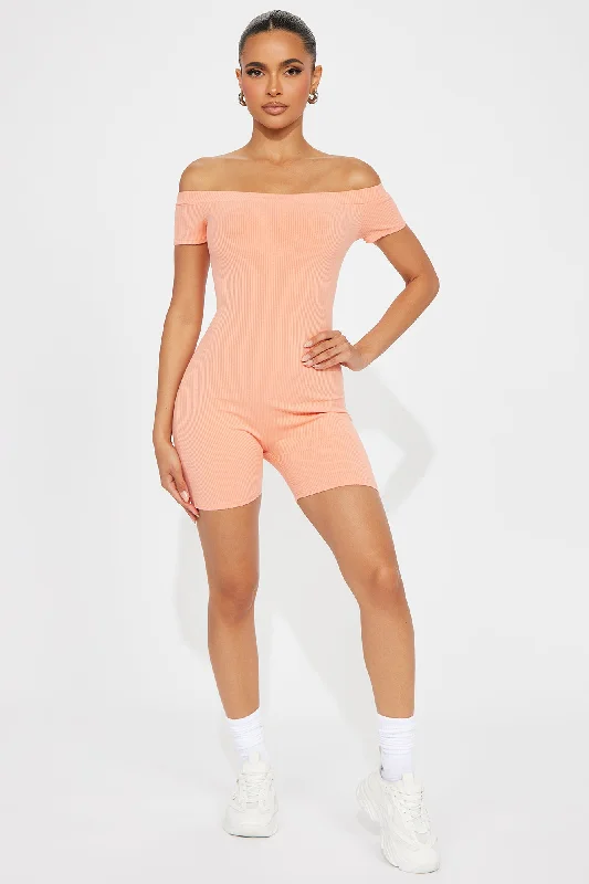 Gabby Snatched Romper - Coral