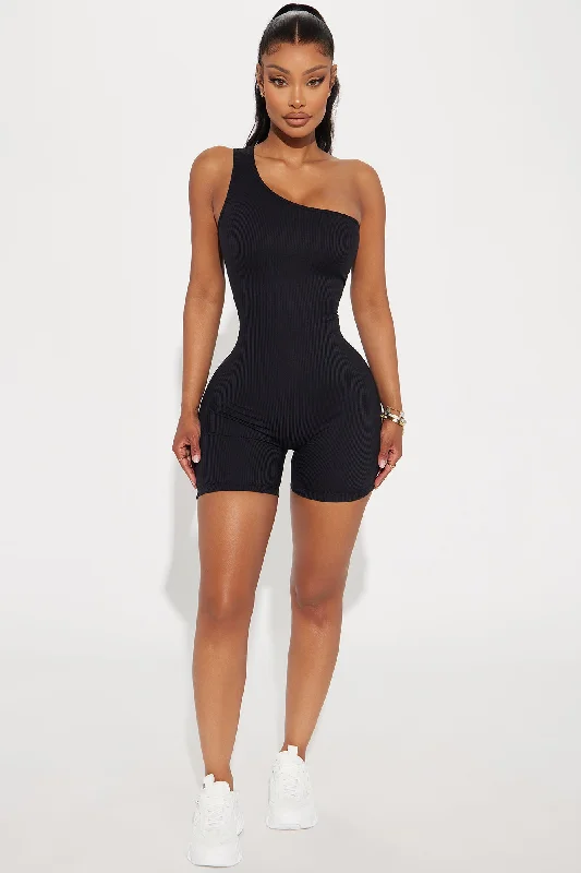 Go Time Active Romper - Black