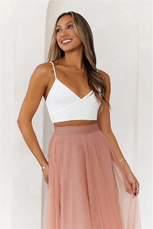 HELLO MOLLY Daylight Parties Crop Top White