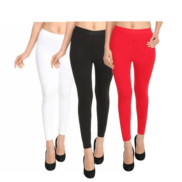 HiFlyers Women Ankle Length Leggings Pack Of 3