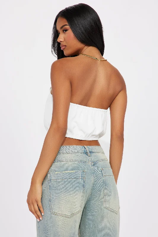 High Class Halter Top - White