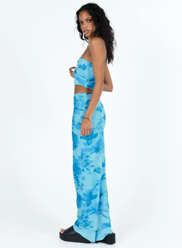 Hillcrest Floral Maxi Skirt Blue