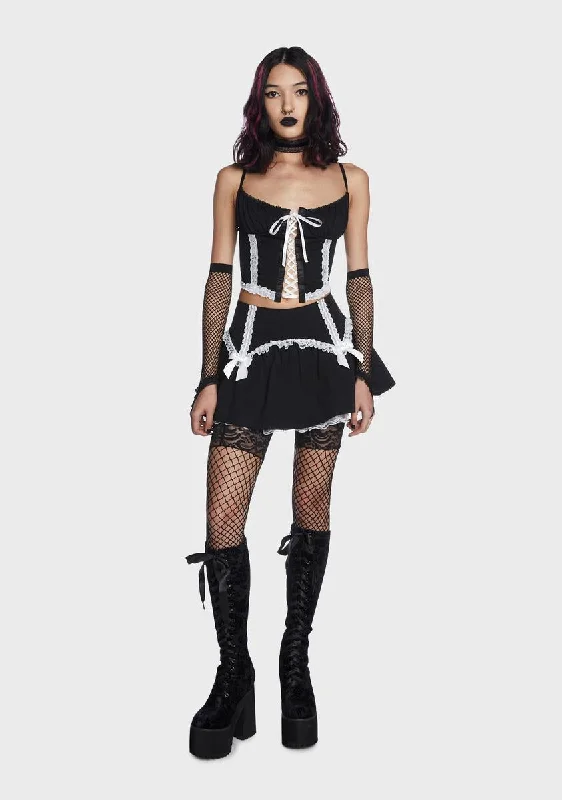 Holy Devious Doll Lace Mini Skirt