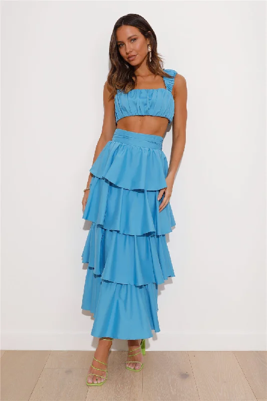 Hour To Shine Crop Top Blue