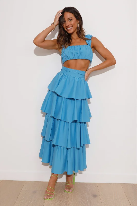 Hour To Shine Crop Top Blue