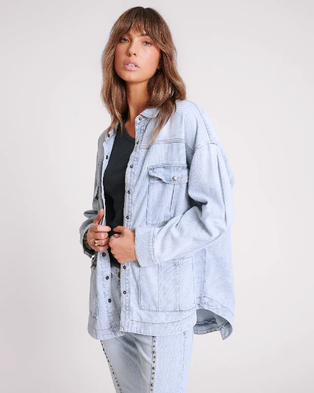 HUSTLER LONGLINE DENIM JACKET