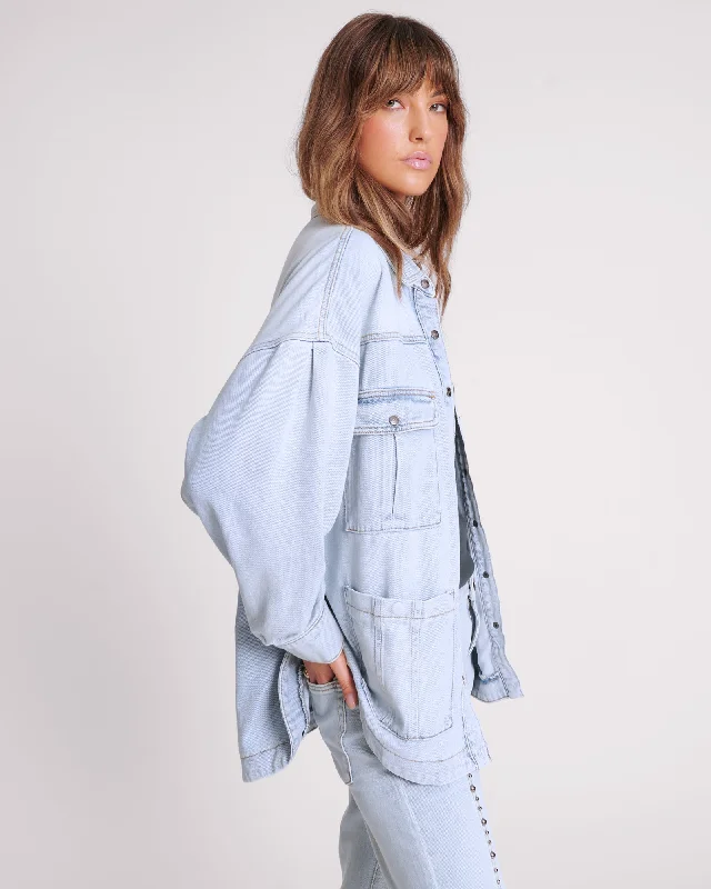 HUSTLER LONGLINE DENIM JACKET