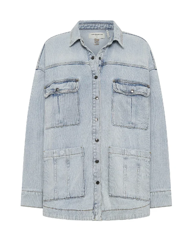 HUSTLER LONGLINE DENIM JACKET