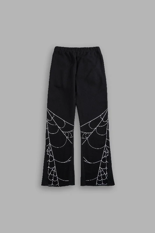 In Our Web Flare Sweat Pants in Black