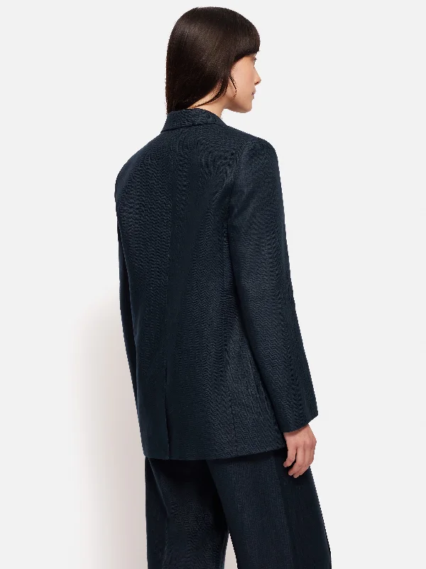 Irish Linen Herringbone Gibson Blazer | Navy