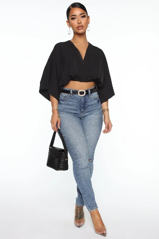 It Must V Plunging Top - Black