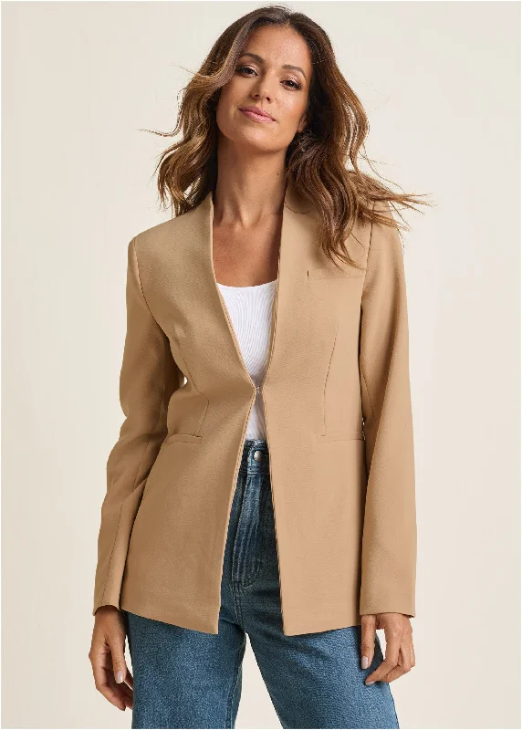 Structured blazer  - Sand