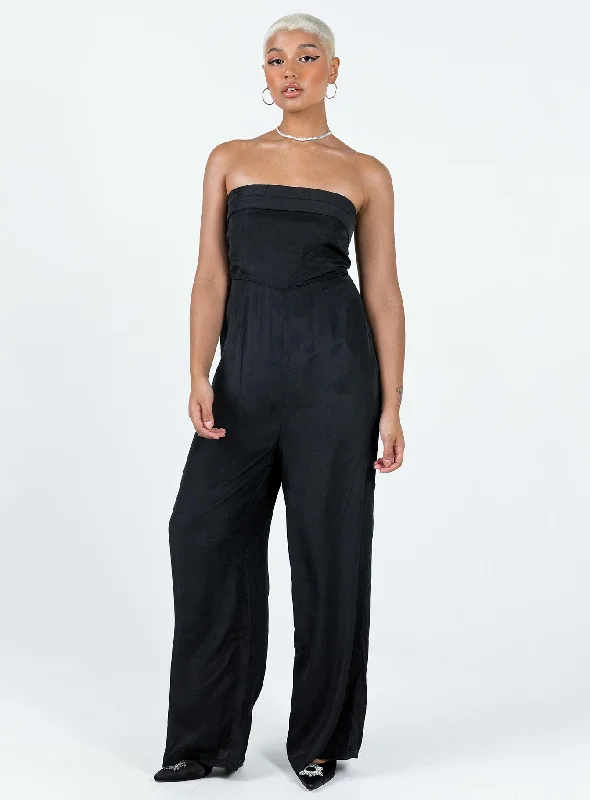 Josia Strapless Jumpsuit Black