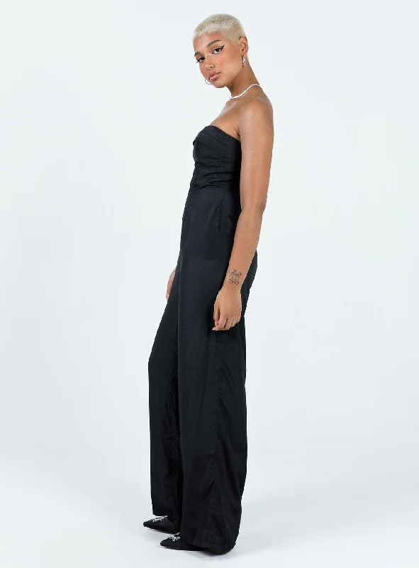 Josia Strapless Jumpsuit Black