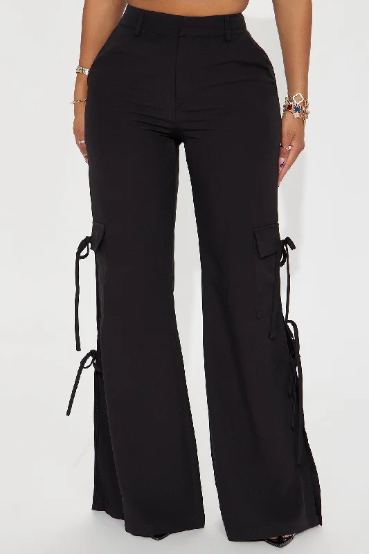 Just A Preview Wide Leg Trouser - Black