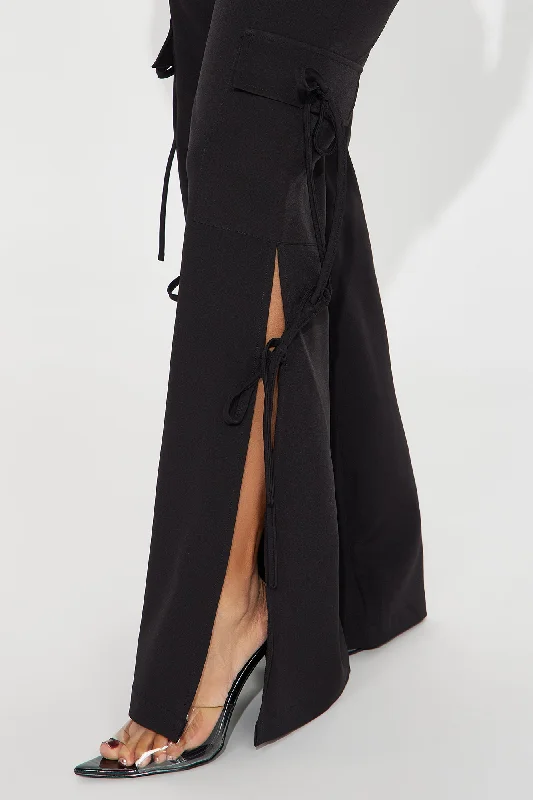 Just A Preview Wide Leg Trouser - Black