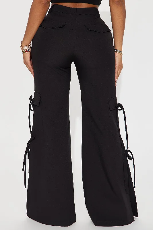 Just A Preview Wide Leg Trouser - Black