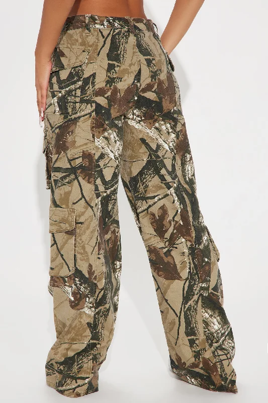 Kaitlyn Camo Cargo Pant - Khaki/combo