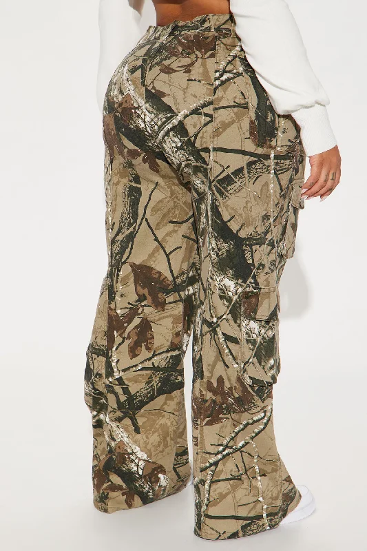 Kaitlyn Camo Cargo Pant - Khaki/combo