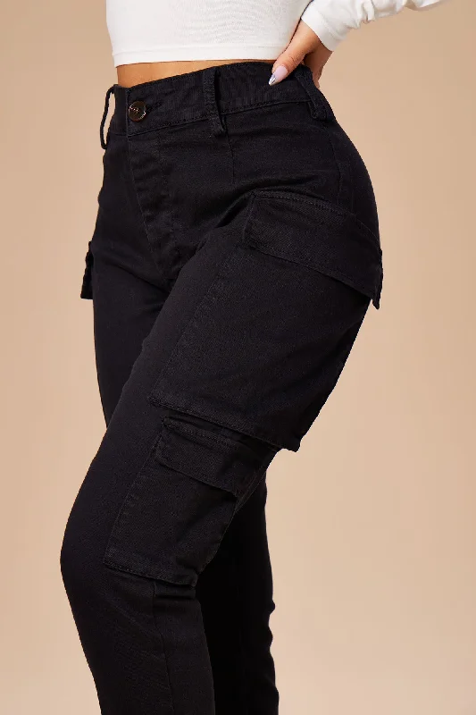 Kalley Cargo Pants - Black