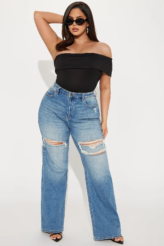 Kendall Off Shoulder Bodysuit - Black