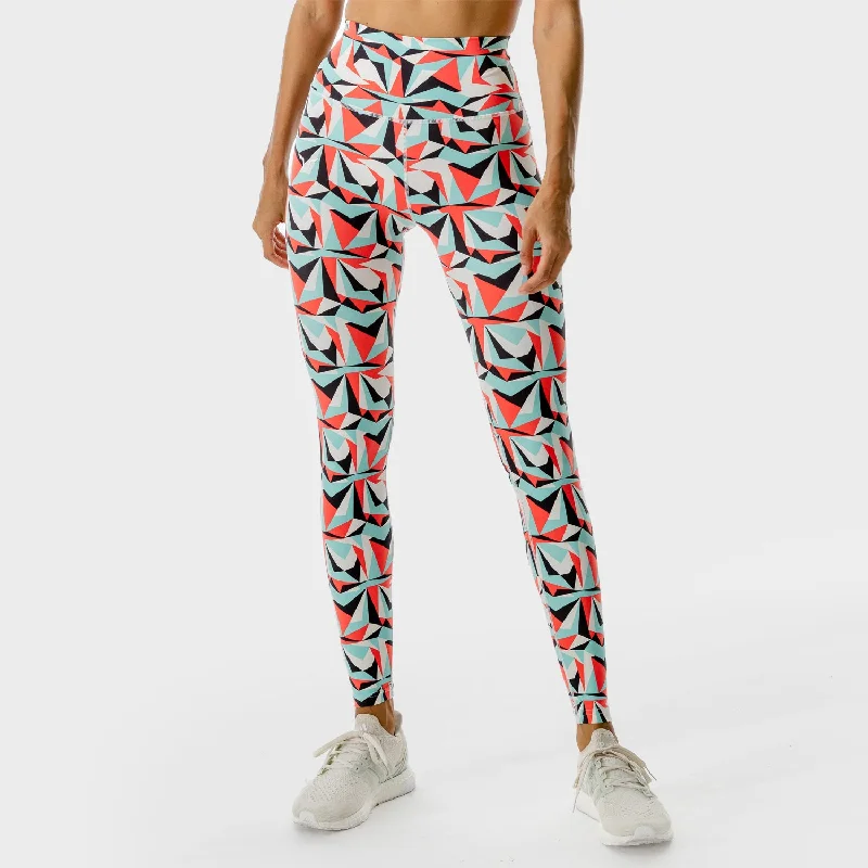 LAB360° Printed Leggings - Pastel Turquoise Print