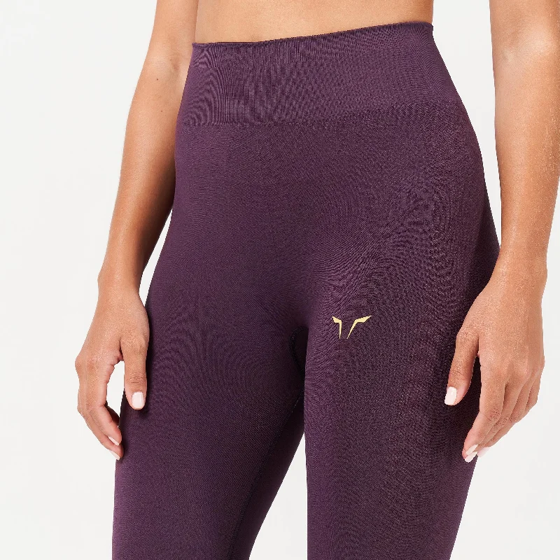 LAB360° Seamless Cuffed Leggings - Plum Perfect