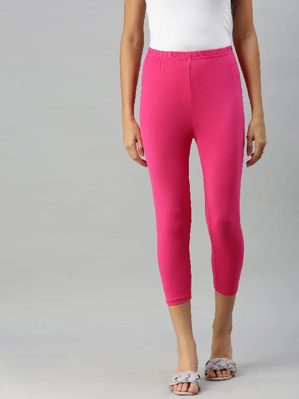 Leggings capri-Rani Pink