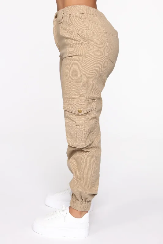 Leslie Cargo Joggers - Khaki