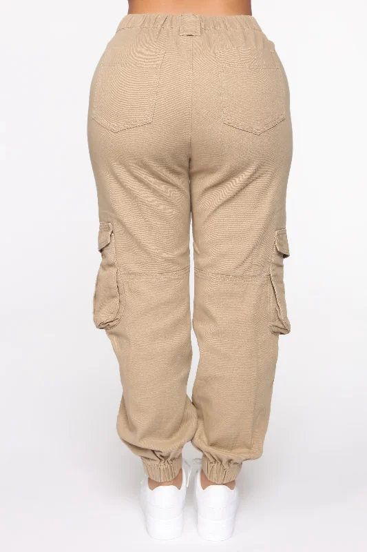 Leslie Cargo Joggers - Khaki